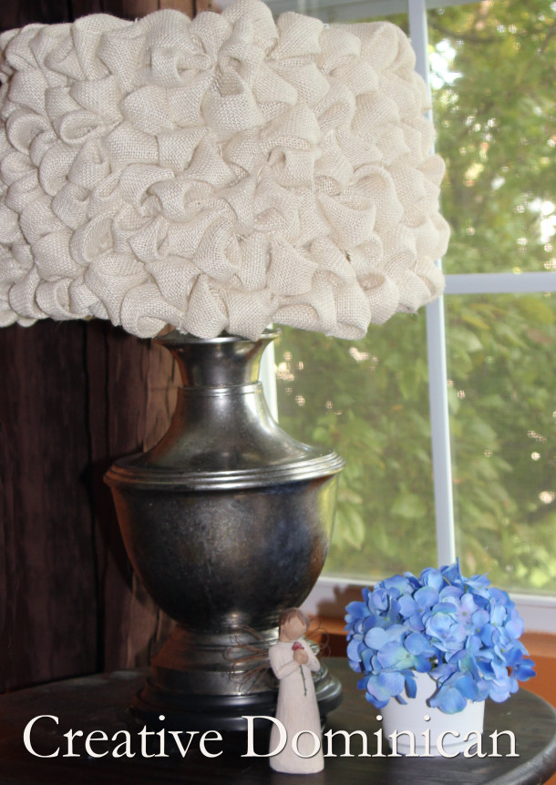 ruffled burlap lampshade