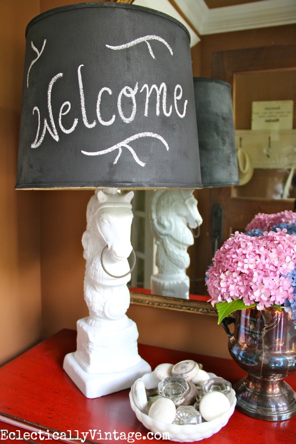 chalkboard paint lampshade