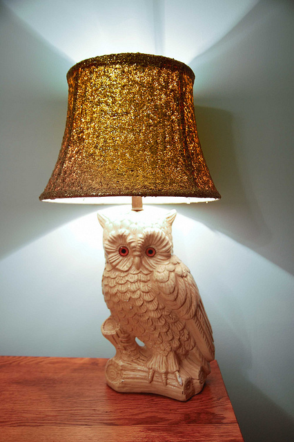 glitter lampshade