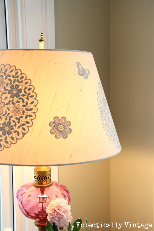 reverse stencil lampshade