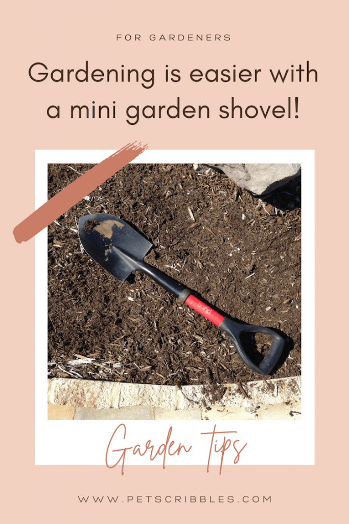 a mini garden shovel makes gardening easier