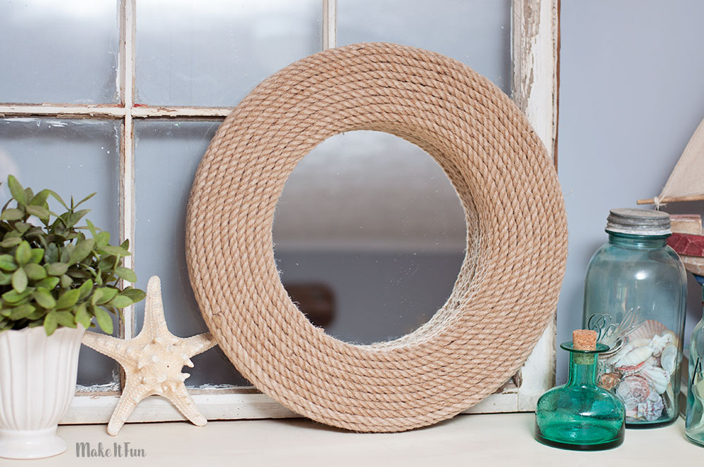 DIY Rope Mirror With Foam