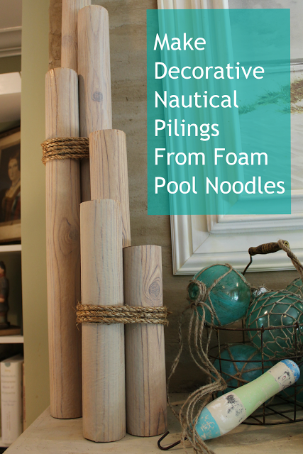 DIY nautical piling decor