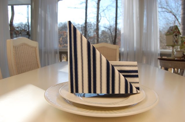 DIY sailboat napkin fold tutorial