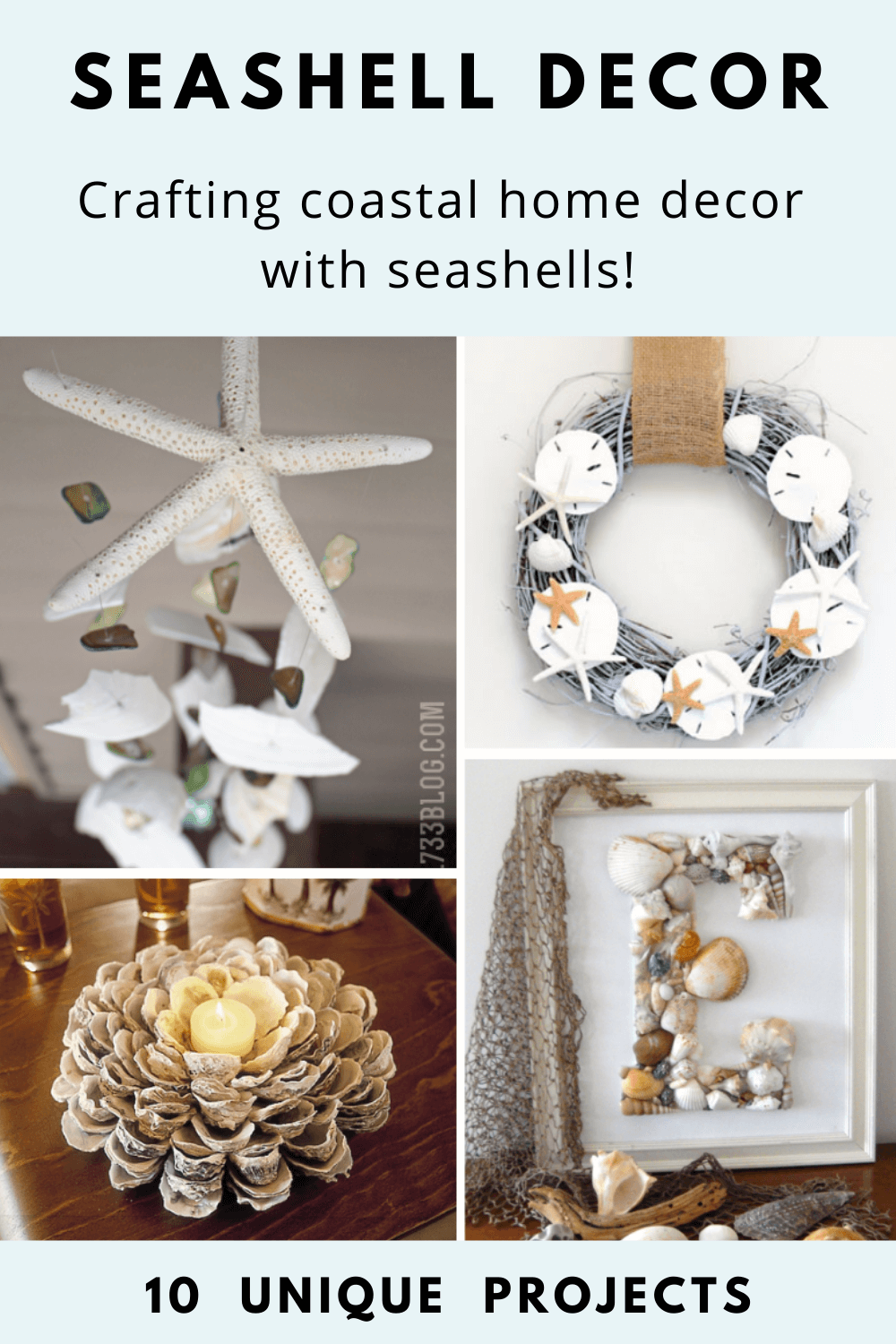 Seashell Decor: 10 Easy DIYs - Garden Sanity by Pet Scribbles