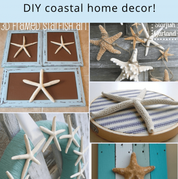 DIY Starfish Decorations tutorials for coastal decor