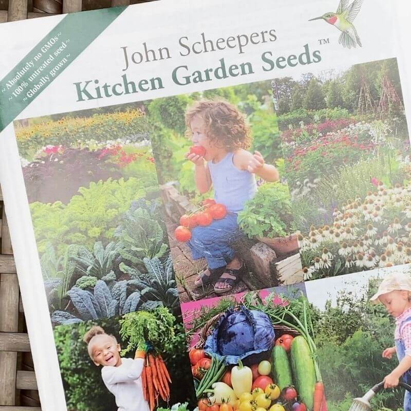 shown is part of John Scheepers' Garden Seeds catalog front cover
