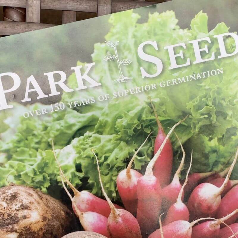 shown is part of Park Seed's catalog front cover