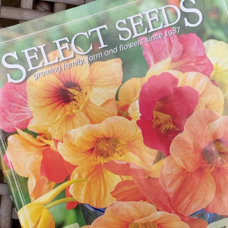 shown is part of Select Seeds catalog front cover